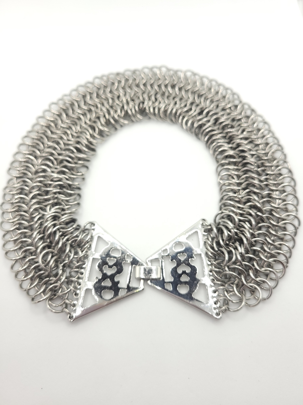 Stainless Steel Chainmail "Bowtie" Choker Necklace